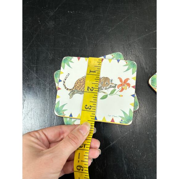 Vintage- Coaster Set of 4- Lady Clare- Art- Zoo Exotic Animals- preowned - Picture 4 of 6